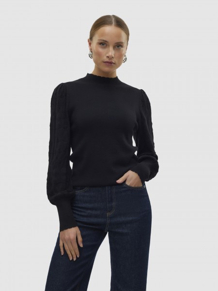 Sueter Mujer Negro Vero Moda