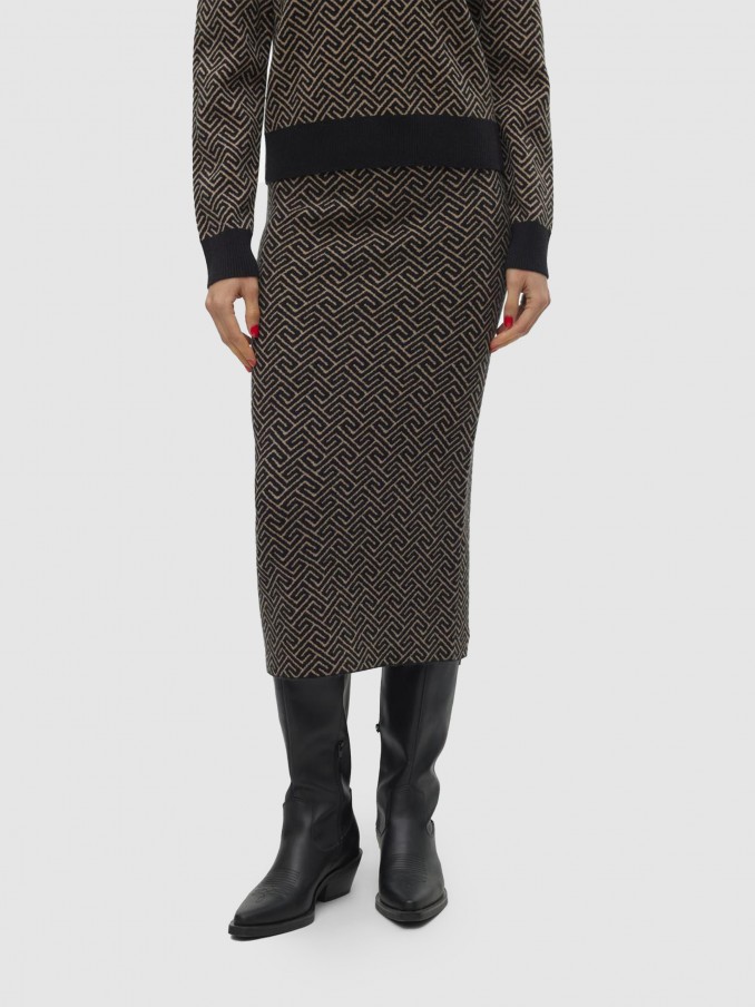 Skirt Woman Brown Vero Moda