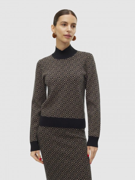 Pullover Woman Brown Vero Moda