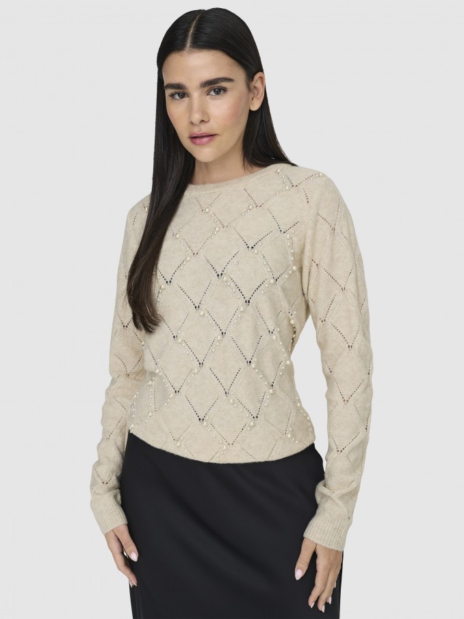 Pullover Woman Beige Only