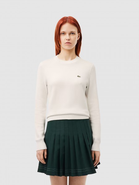 Jersey Mujer Crema Lacoste