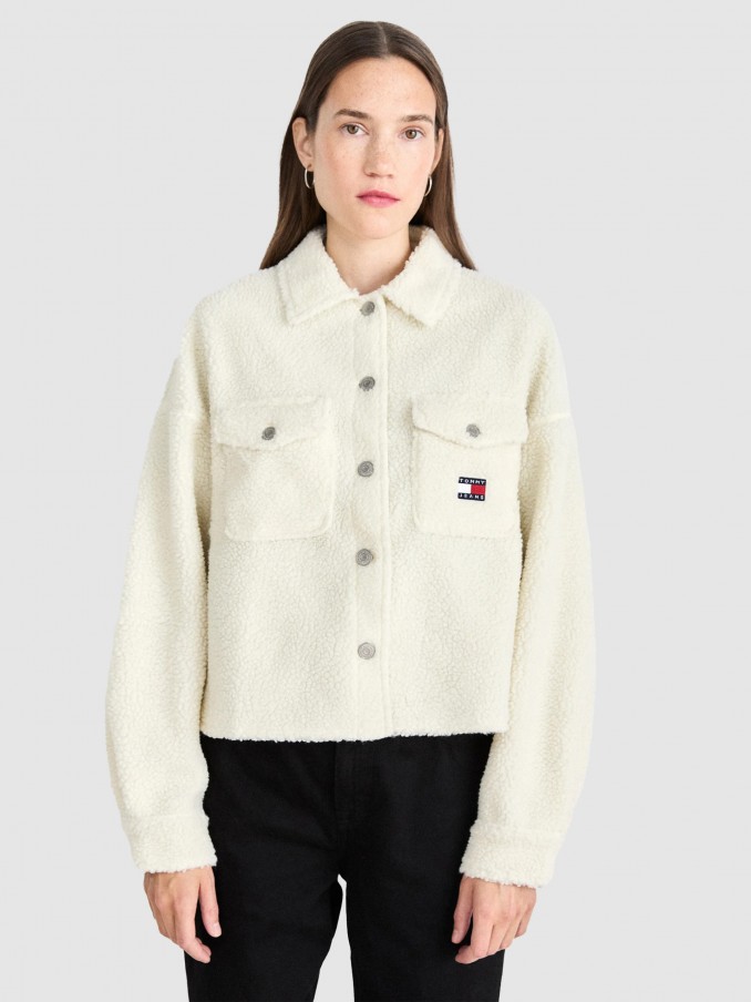 Chaqueta Mujer Crema Tommy Jeans