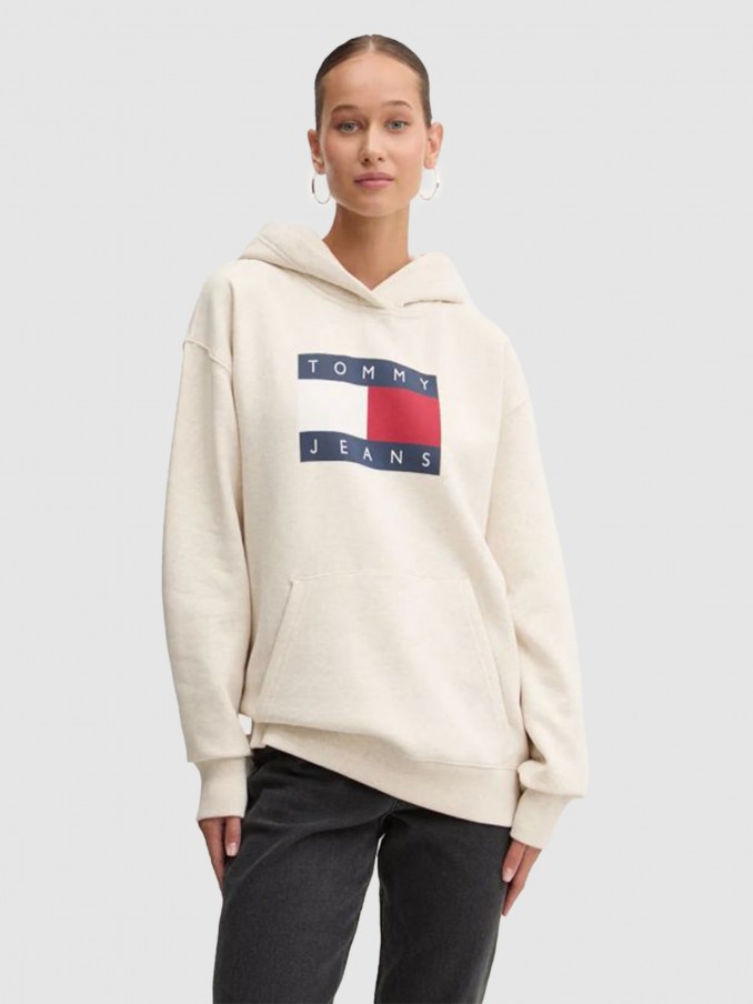 Jumper Woman Beige Tommy Jeans