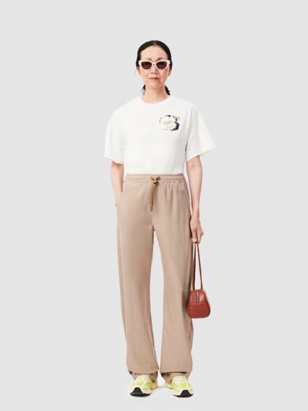 Pants Woman Beige Lacoste