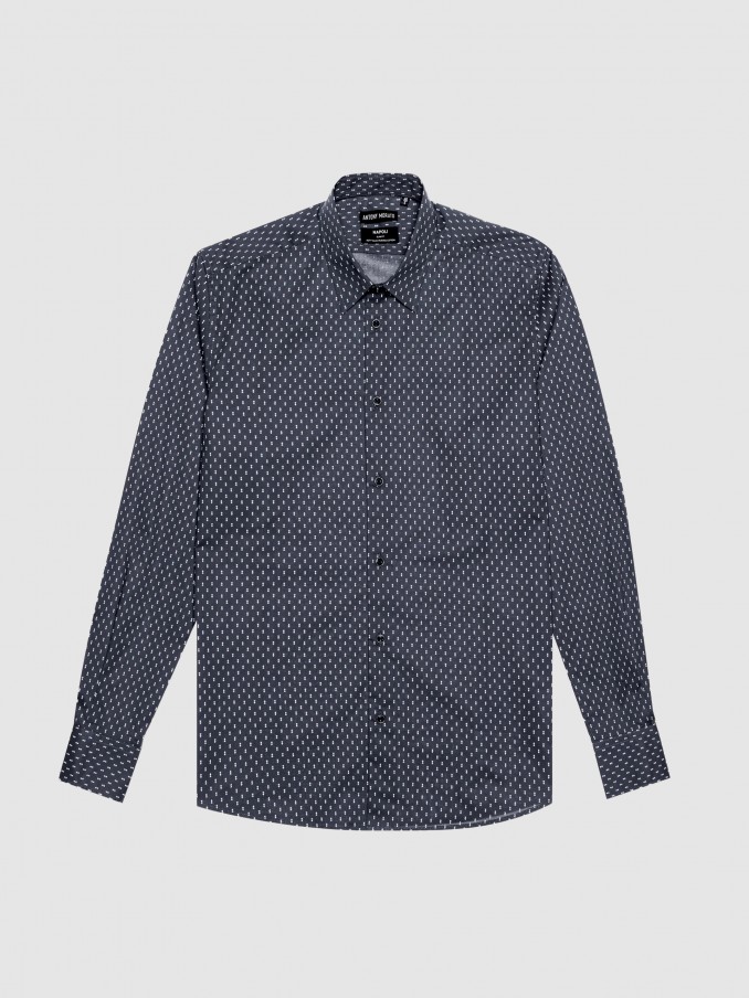 Camisa Hombre Azul Oscuro Antony Morato