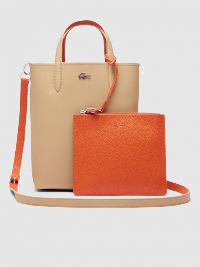 Bolsos de Hombro Mujer Naranja Lacoste