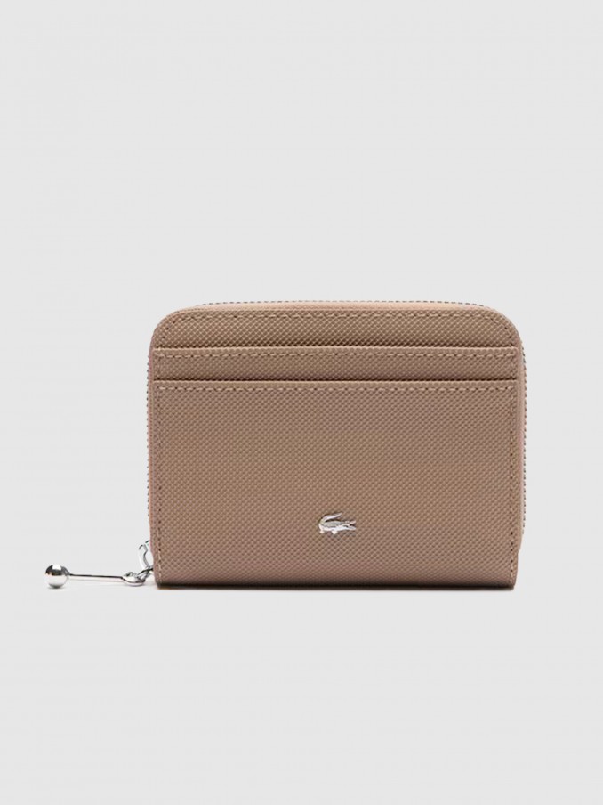 Wallet Woman Taupe Lacoste