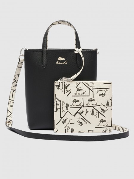 Bolsos de Hombro Mujer Negro Lacoste