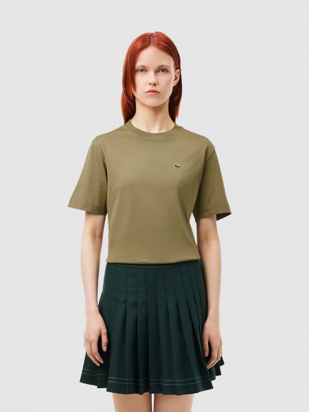 Camiseta Mujer Verde Lacoste