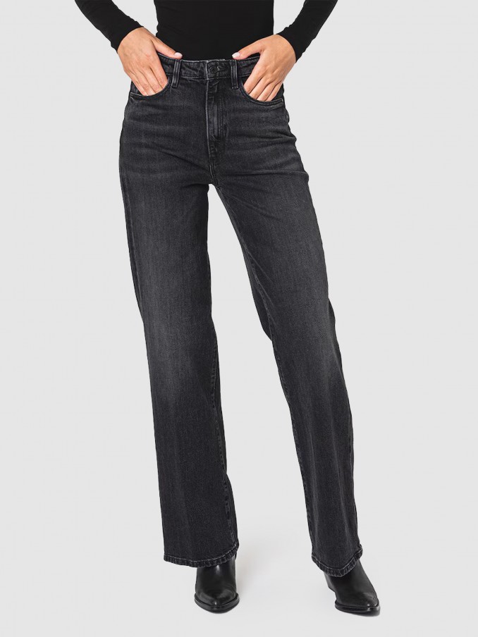 Pantalones Mujer Negro Guess