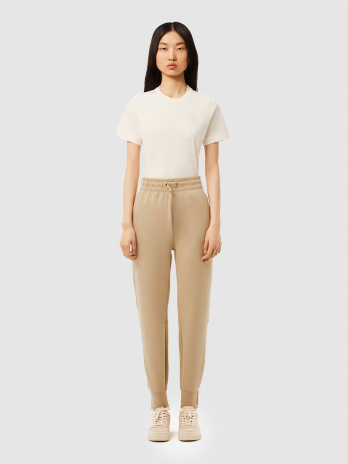 Pantalones Mujer Beige Lacoste