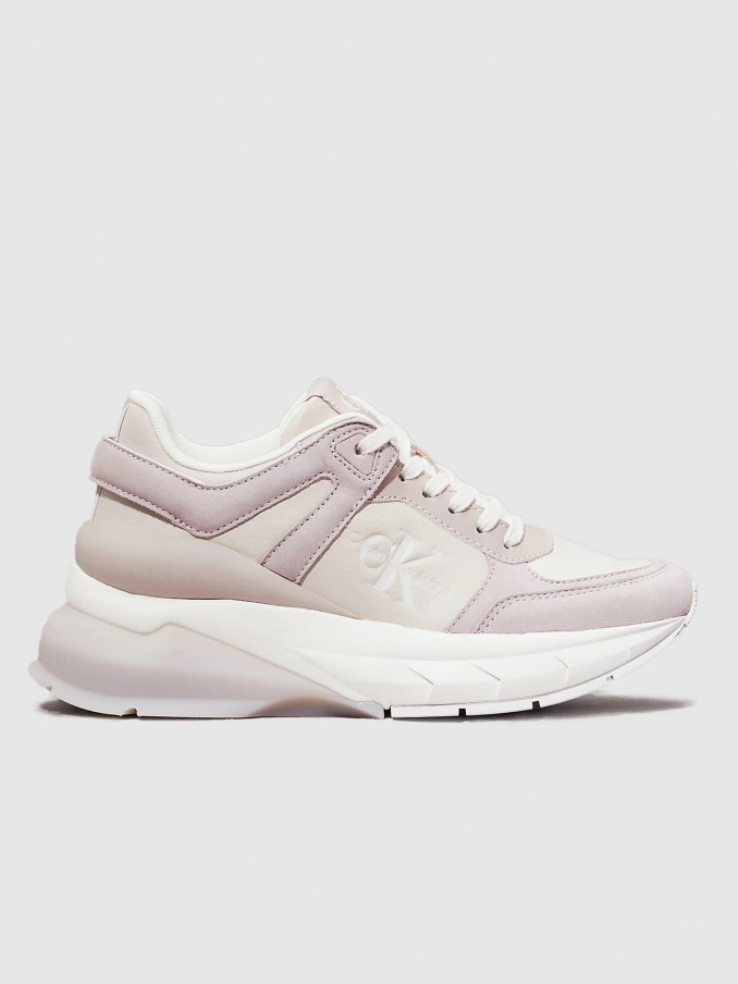 Tenis Mujer Crema Calvin Klein