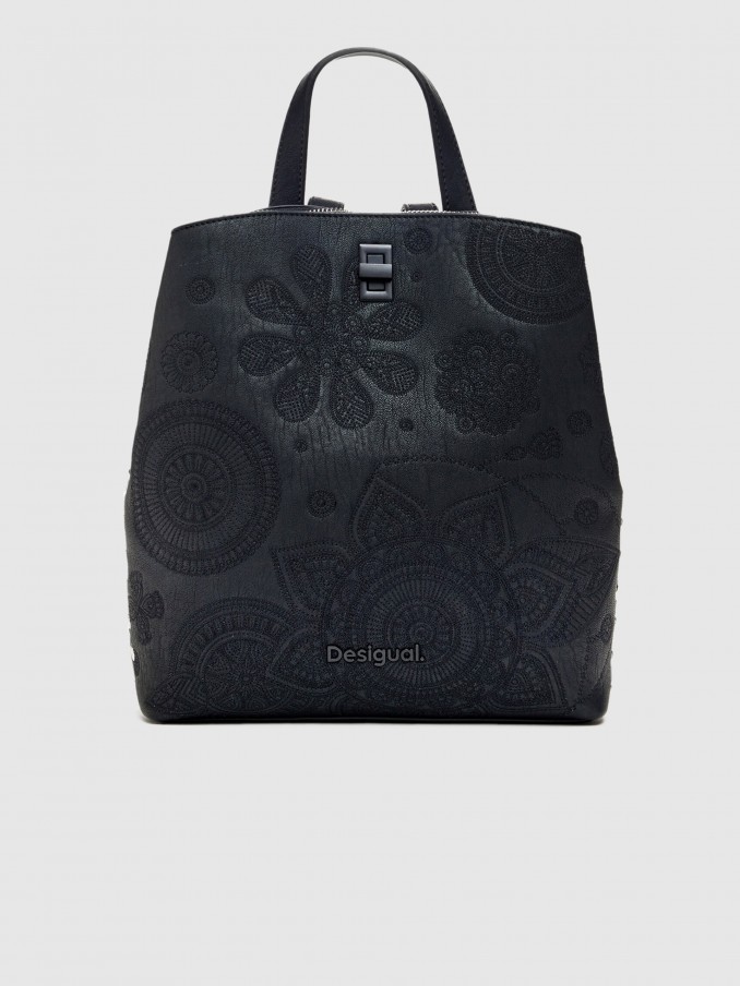 Mochila Mujer Negro Desigual