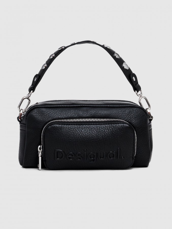 Bolsos de Hombro Mujer Negro Desigual