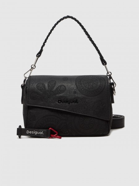 Bolsos de Hombro Mujer Negro Desigual