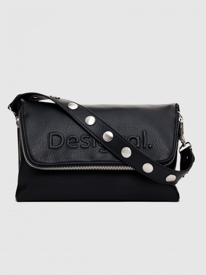 Bolsos de Hombro Mujer Negro Desigual