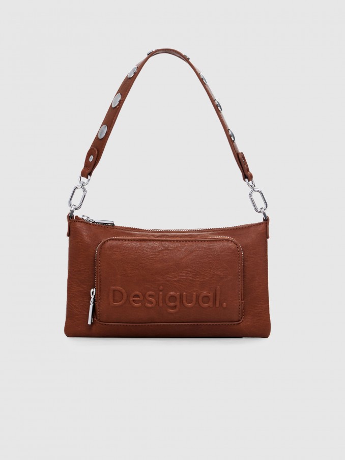 Shoulder Bags Woman Brown Desigual