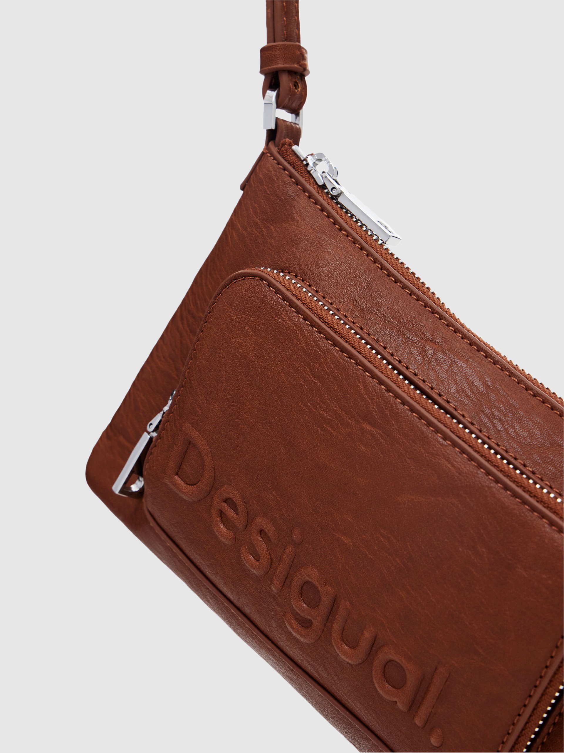 Bolsos de Hombro Mujer Marrón Desigual