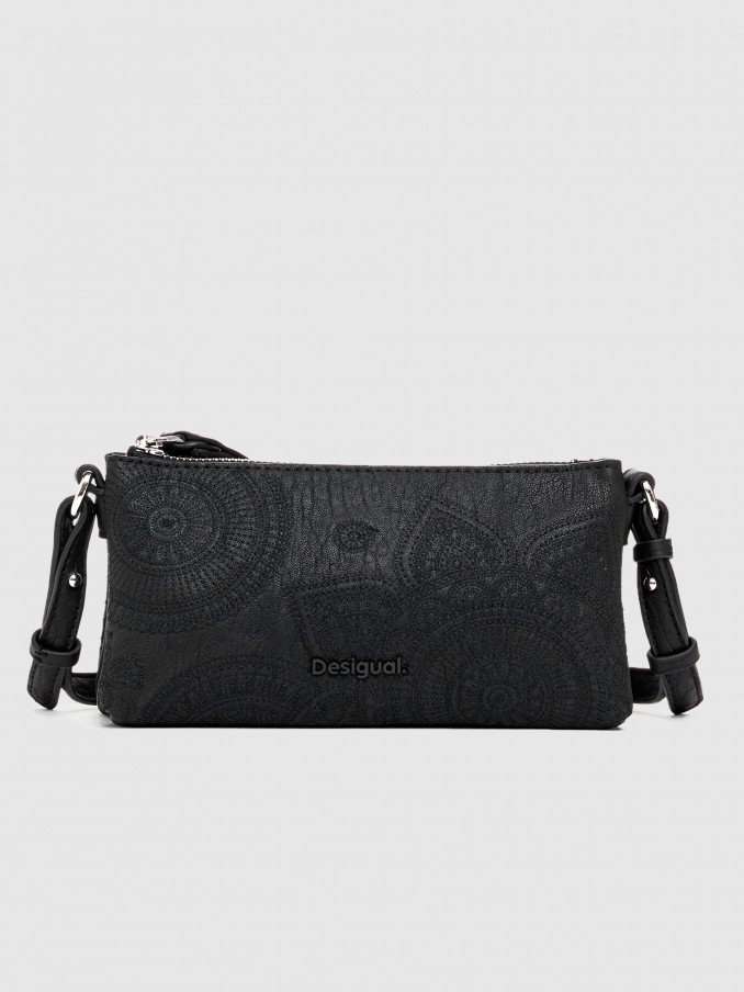 Bolsos de Hombro Mujer Negro Desigual