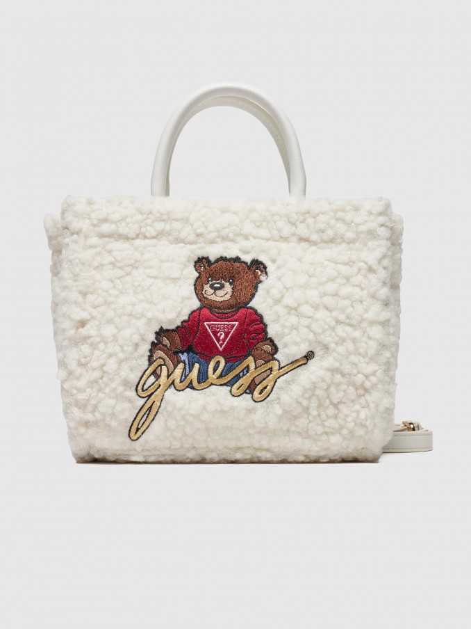 Tote Bags Girl Cream Guess