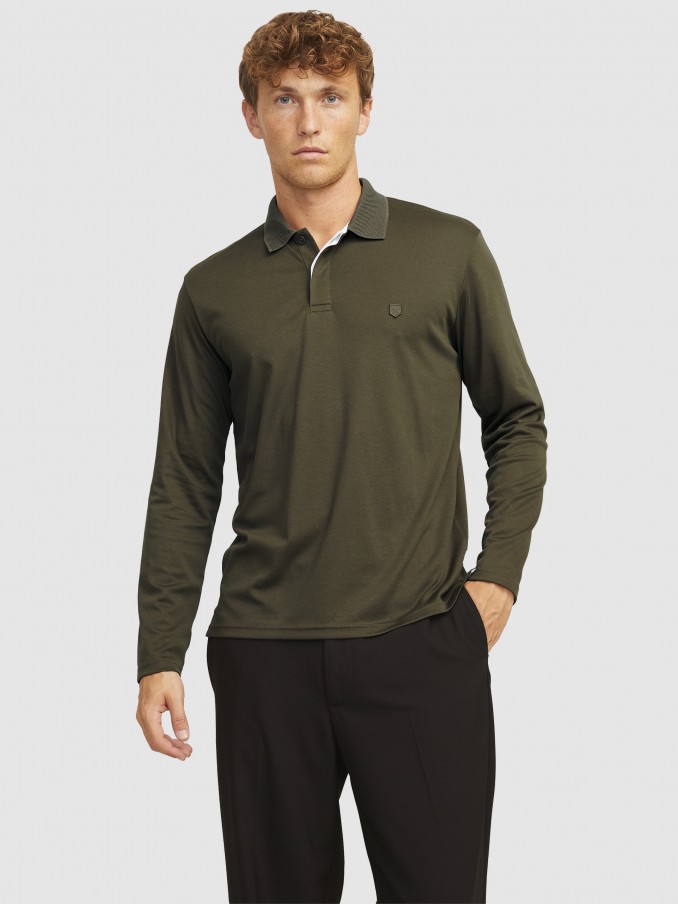 Polo Shirt Man Green Jack & Jones