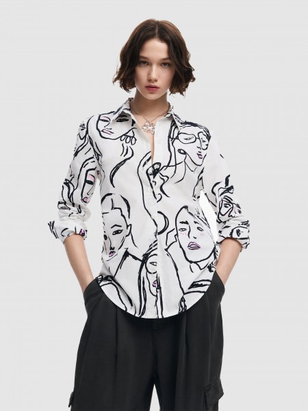 Camisa Mujer Blanco Desigual