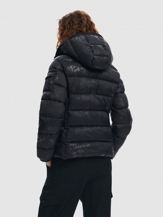 Chaqueta Mujer Negro Desigual 24Wwewbm Mellmak