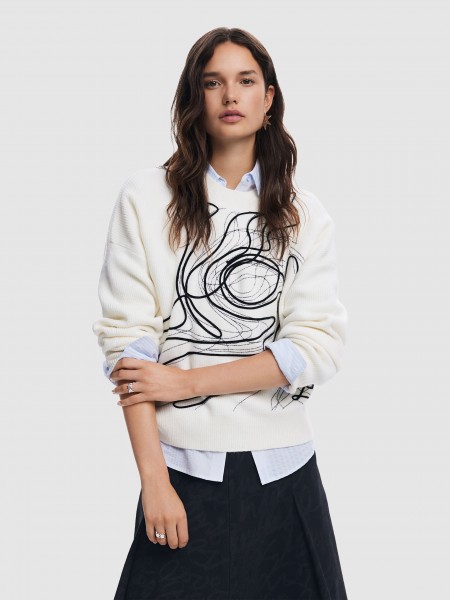 Pullover Woman White Desigual