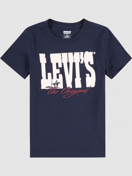 T-Shirt Boy Navy Blue Levis