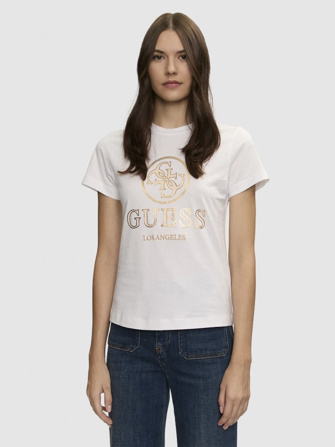 Camiseta Mujer Blanco Guess Underwear