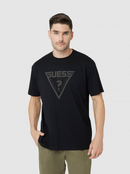 Camiseta Hombre Negro Guess Underwear