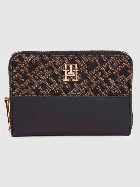 Billetera Mujer Castao Oscuro Tommy Hilfiger