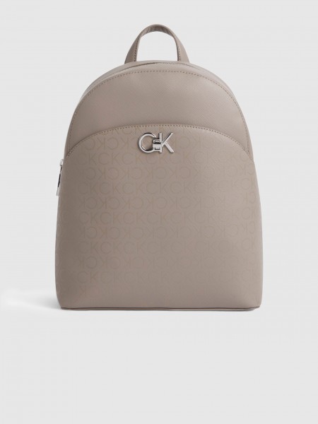 Mochila Mujer Beige Calvin Klein