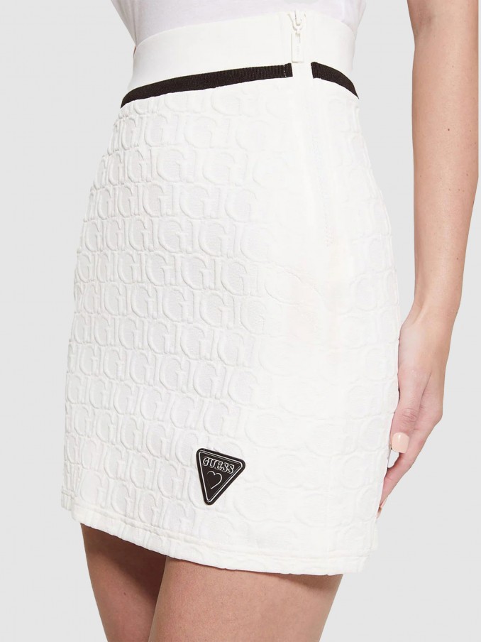 Falda Mujer Beige Guess Underwear