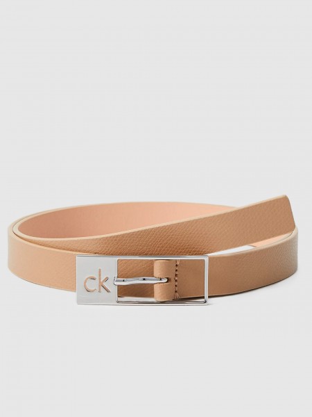 Belt Woman Beige Calvin Klein