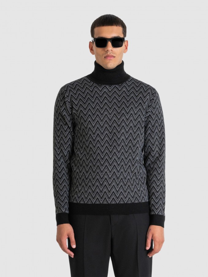 Pullover Man Black Antony Morato