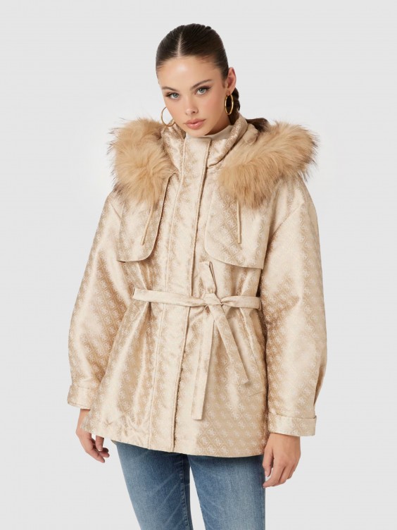 Parkas Guess Parka Woman Guess Beige Mellmak