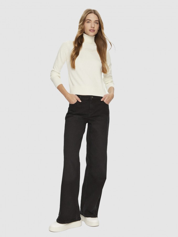 Sueter Mujer Blanco Guess Jeans
