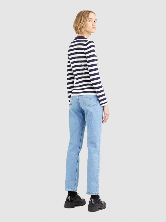 Sueter Mujer Raya Azul Levis