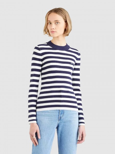 Sueter Mujer Raya Azul Levis
