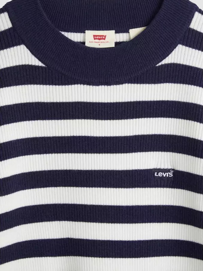 Pullover Woman Blue Stripe Levis