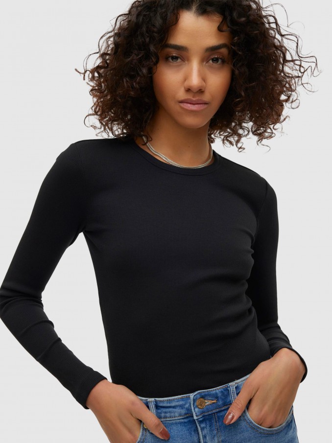 Camisolas Mulher Vmchloe Ls Short Top Ga Jrs Noos Vero Moda