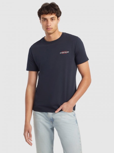 T-Shirt Homem Gj Ss Cn Slim American Tr Tee Guess Jeans