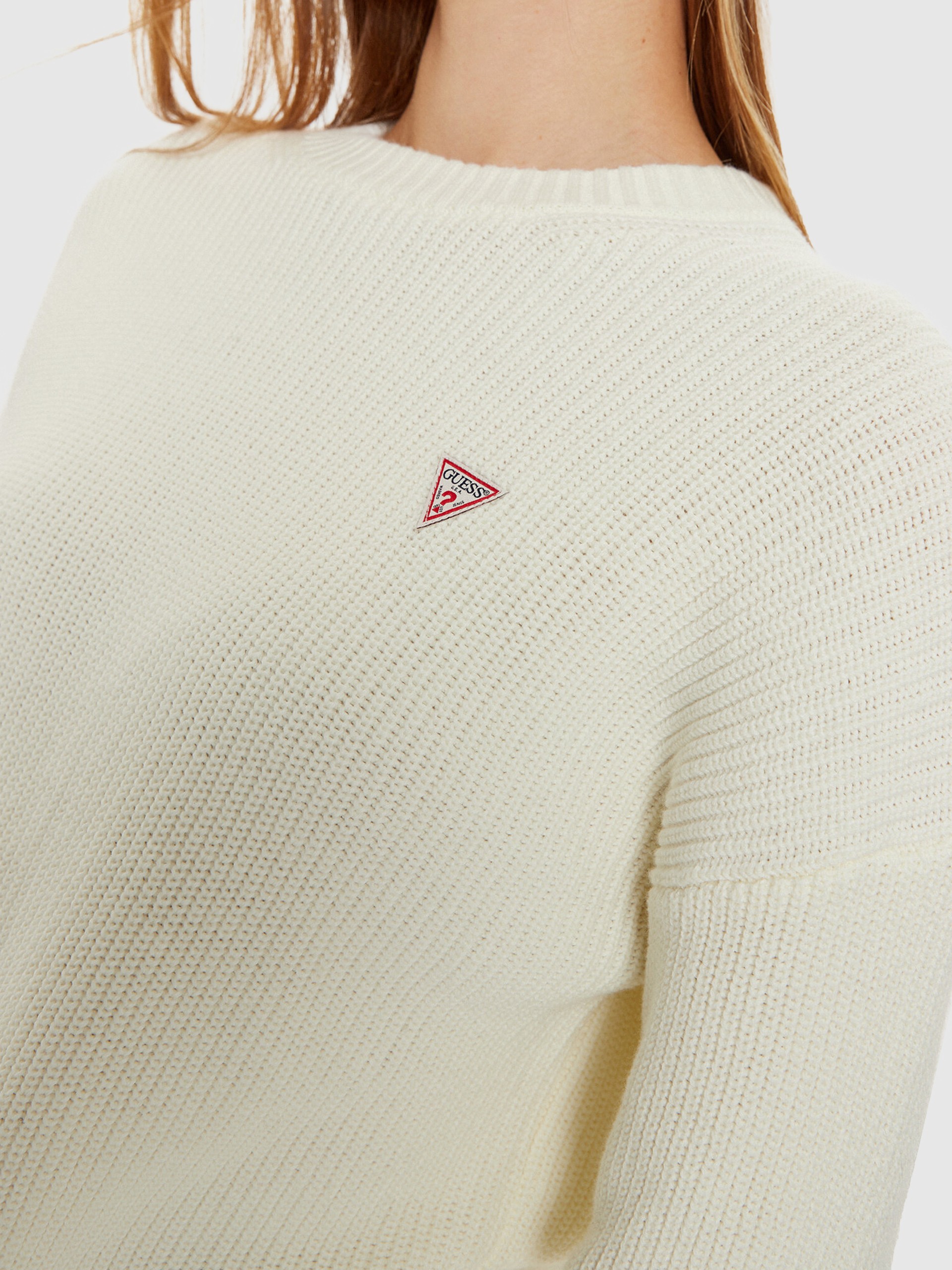 Pullover Woman White Guess Jeans