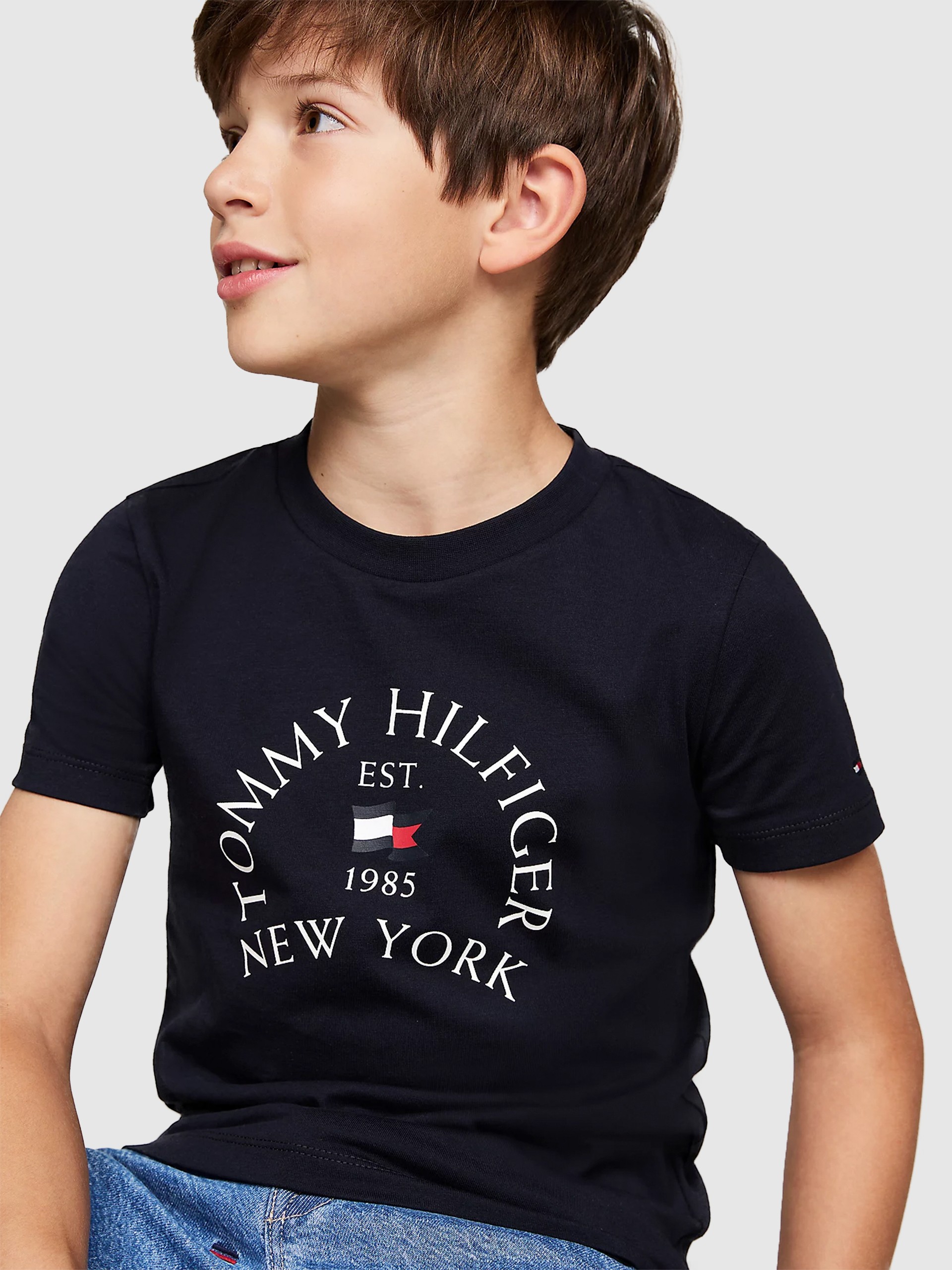 T-Shirt Menino Nautical Arch Printed Reg Tee Ss Tommy Hilfiger- Kids