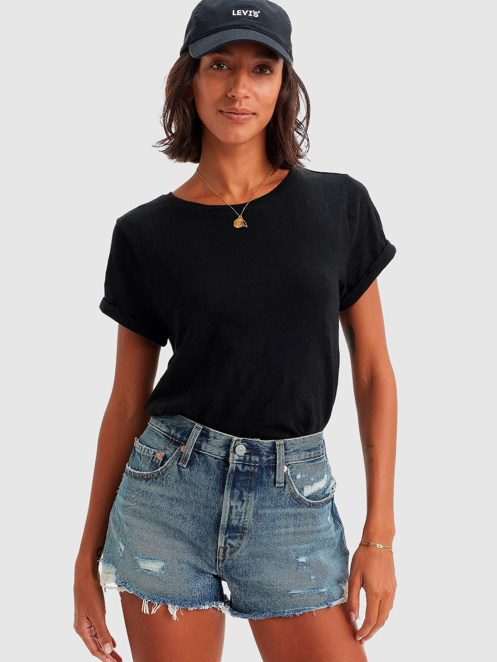 Pantalones Cortos Mujer Levis