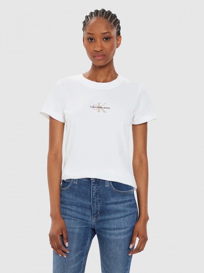 T-Shirt Mulher Monologo Slim Calvin Klein