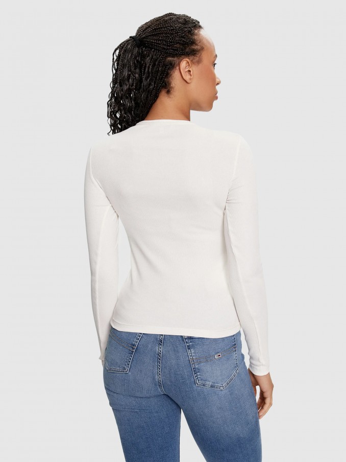 Sueter Mujer Blanco Tommy Jeans