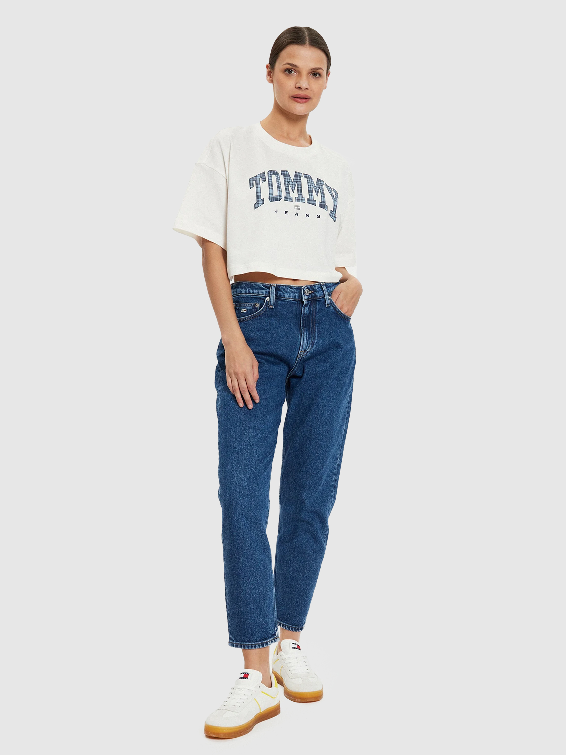 T-Shirt Mulher Tjw Ovs Crp Prep Explo 1 Tee Ext Tommy Jeans