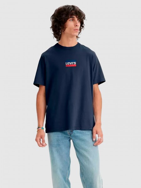 T-Shirt Man Navy Blue Levis